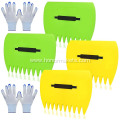 6PCS Lightweight Plastic Leaf Scoops Hand Rakes garden rake Large Leaf Grabbers for Picking Up Leaves Clippings  Grass